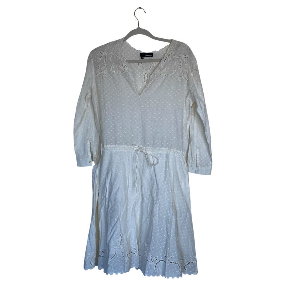 The Kooples Broderie Anglais Dobby Dress White Lace Dainty Cottagecore Medium